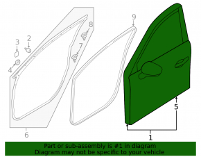 Door bare front left Mazda CX-5 13-16