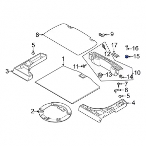 Ford Mustang Mach-E 21-26 trunk hook black with chrome