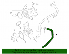Lower first cooling pipe Nissan Murano 25-26