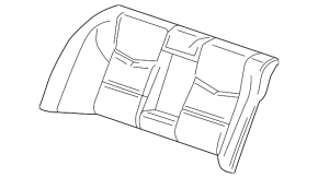 Cadillac ATS 13-14 black leather rear seat back