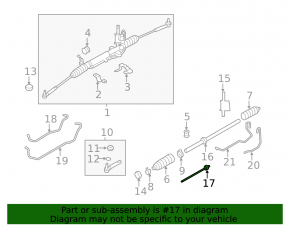 Left steering rod for Subaru Tribeca B10 08-14