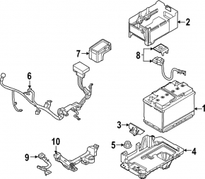 Negative terminal of the Kia Sportage 23-26 2.5 battery with a sensor