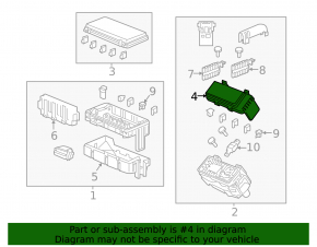 Fuse box underhood left Acura MDX 16-16