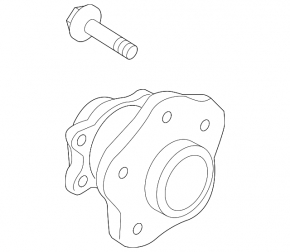 Rear left hub Nissan Rogue 13-15 FWD