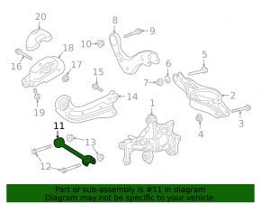 Rear left transverse control arm Toyota Rav4 19- rusty