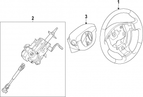 Steering column with electric power steering for Nissan Rogue 19-20 with universal joint, without ignition switch