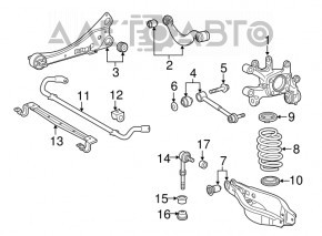 Stabilizer link rear left Lexus CT200h 11-17