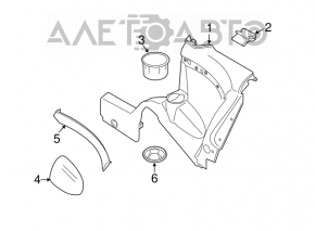 Rear seat trim right Mini Cooper Clubman R55 07-14 black
