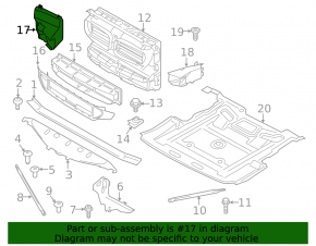 Additional radiator deflector BMW 5 GT F07 10-17 N55 N63