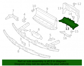 Air duct radiator deflector lower BMW i3 14-20 large
