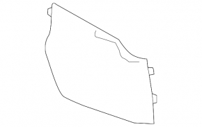 Black center console trim, front left side, Toyota Rav4 13-18