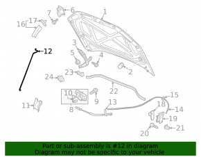 Bonnet support stick VW Passat 20-22