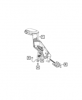 Parking brake lever Fiat 500L 14-14