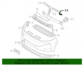 Front bumper bracket right Nissan Murano 25-26