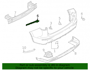 Right rear bumper mount for Mitsubishi Outlander 22-25