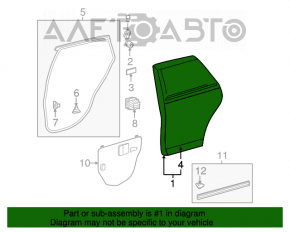 Bare rear right door Toyota Venza 09-