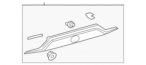 Toyota Rav4 19-20 trunk door molding with hybrid emblem