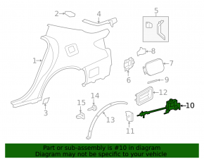 Lexus LS460 LS600h 07-17 Fuel Door Lock