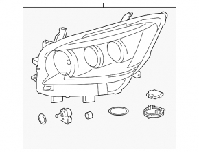 Right front headlight for Lexus GX460 14-19 rest, LED