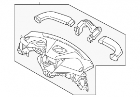 Dashboard front panel without AIRBAG Hyundai Veloster 12-17