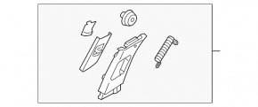 Kia Sorento 21-25 HEV center pillar trim, upper left, gray