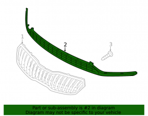 Lower grille of the front bumper Kia Forte 4d 14-16 prerest