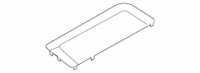Rear shelf panel with speaker left Audi A4 B8 08-16 black, Bang & Olufsen, crack