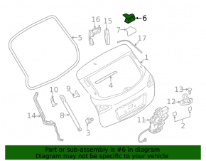 Right tailgate hinge for Nissan Ariya 23-25