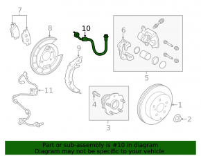 Rear left brake hose for Toyota Rav4 13-18