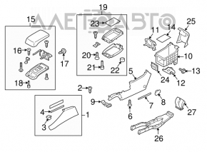 Subaru Outback 10-14 center console armrest