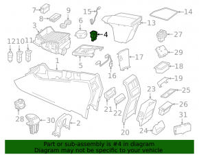 Cup holder heating button Mercedes GLS-class X166 13-19