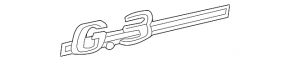 Blue efficiency emblem for left wing of Mercedes E-class W212 11-13