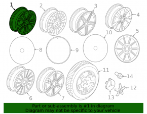 Wheel disk R17 x 7J Mercedes C-class W205 15-18 type 2