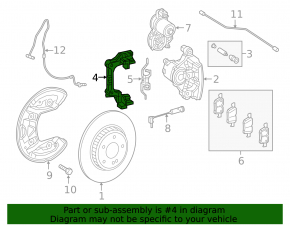 Rear left caliper bracket Mercedes C-class W205 300/350e/350h/400/43 15-21 for 300/12mm