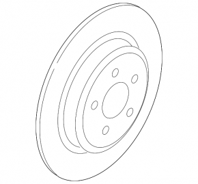 Rear left brake disc Ford Edge 19-24 ventilated