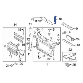 Left radiator deflector Ford Explorer 16-19 for cruise control