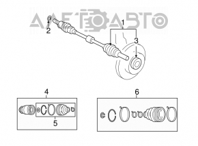 Front right axle shaft for Mazda CX-7 06-12