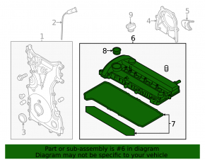 Valve cover Mazda 6 09-13 2.5