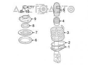Front right shock absorber for Mitsubishi Galant 04-05