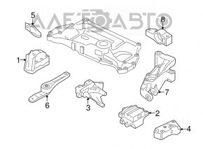 Engine mount right VW Jetta 11-18 USA 2.0, cracks
