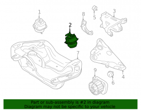 Left engine mount BMW X5 F15 14-18 N57N