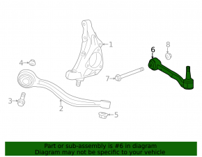 Lower control arm, front left, rear, Cadillac ATS 13-19 awd