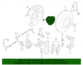 Front left hub VW Atlas 18-25