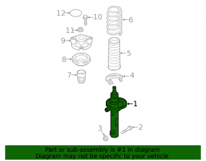 Front left shock absorber VW Atlas 18-26