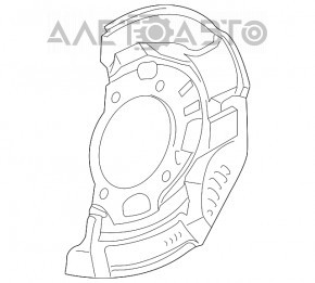 Brake Disc Cover Front Right Toyota Prius 50 16-22