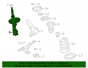 Front left shock absorber for Lexus RX300 98-00