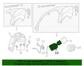 Fuel filler flap housing Audi A7 12-18