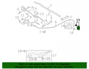 Bracket for interior hood opening handle Audi Q8 19-23
