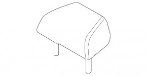 Rear center headrest, 2nd row, BMW X5 F15 14-18, black leather