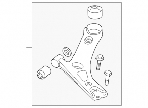 Lower control arm front right Kia Optima 11-15 aluminum